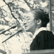 Hillary Rodham delivers the first-ever Wellesley College student commencement speech on May 31, 1969.